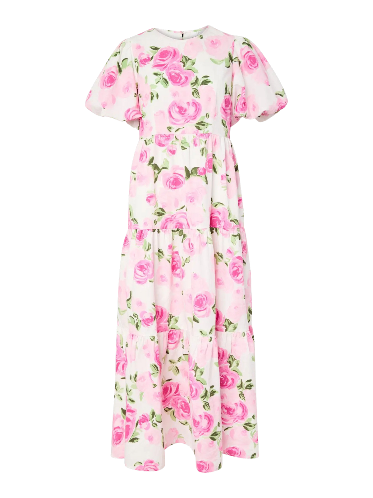 Yascolea Ss Ankle Dress - Star White Pink Emula