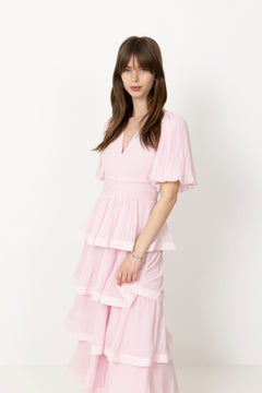 Yasplira SS Long Dress - Ballerina