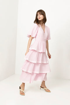 Yasplira SS Long Dress - Ballerina