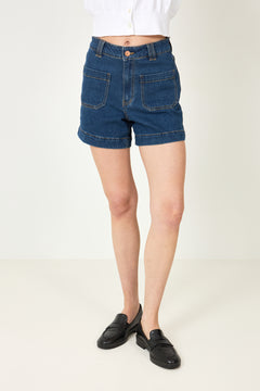 Yasnema Hmw Denim Shorts - Medium Blue Denim