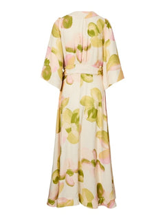 Yasmarga 3/4 Wrap Long Dress - Pristine Marga Aop