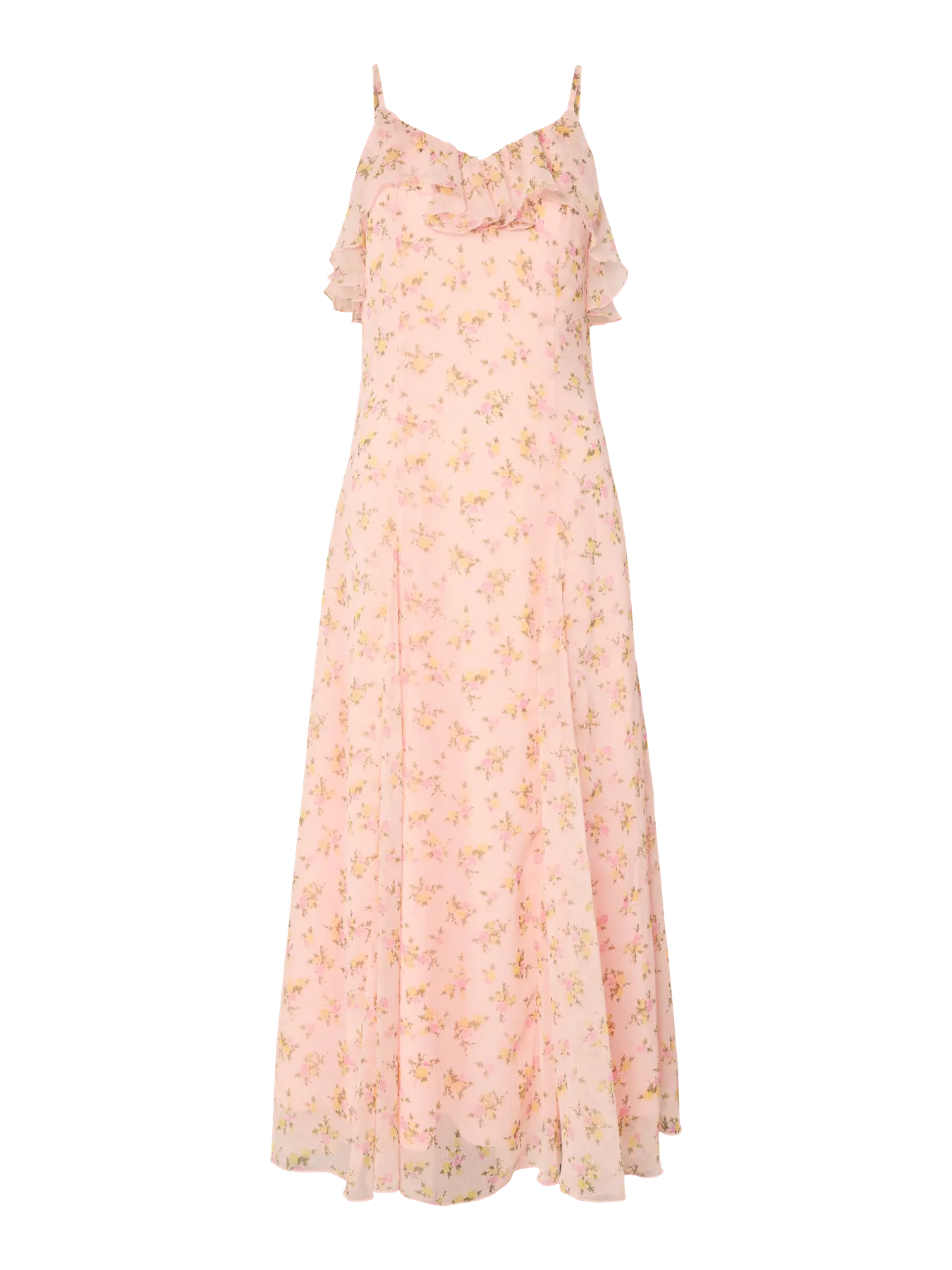 Yassoiree Strap Maxi Dress - Blushing Rose Soiree Aop
