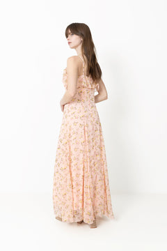 Yassoiree Strap Maxi Dress - Blushing Rose Soiree Aop