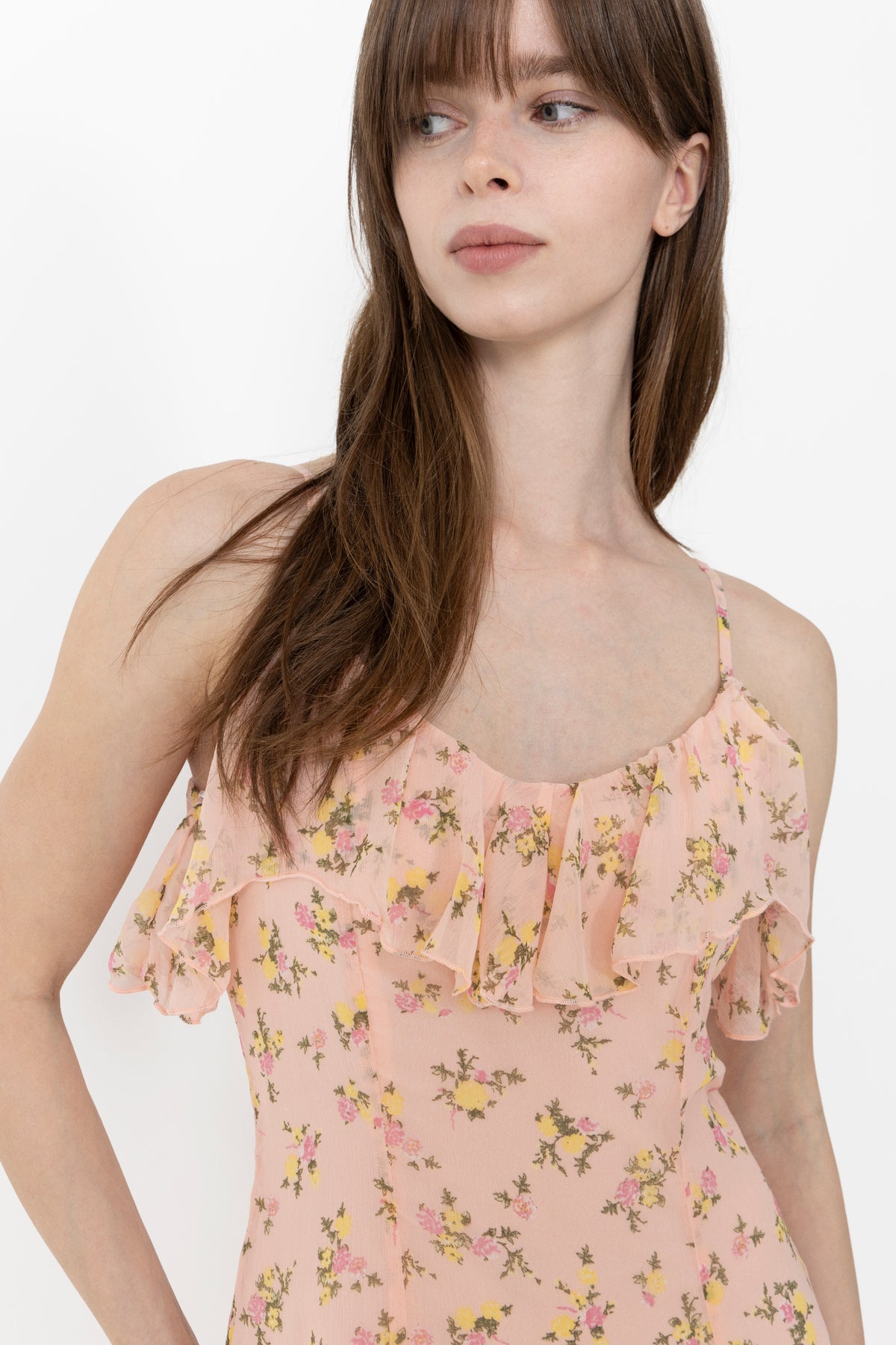 Yassoiree Strap Maxi Dress - Blushing Rose Soiree Aop