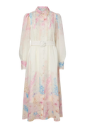 Yasflorence Ls Long Dress - Pristine Florence Aop