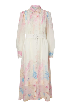 Yasflorence Ls Long Dress - Pristine Florence Aop
