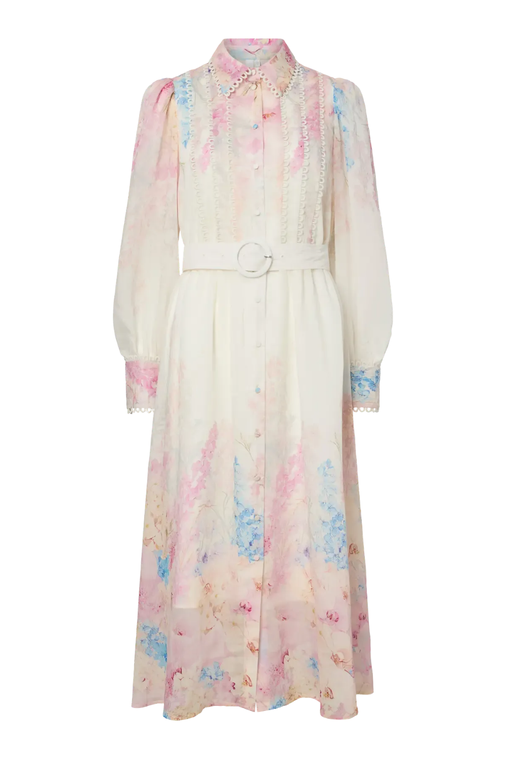 Yasflorence Ls Long Dress - Pristine Florence Aop