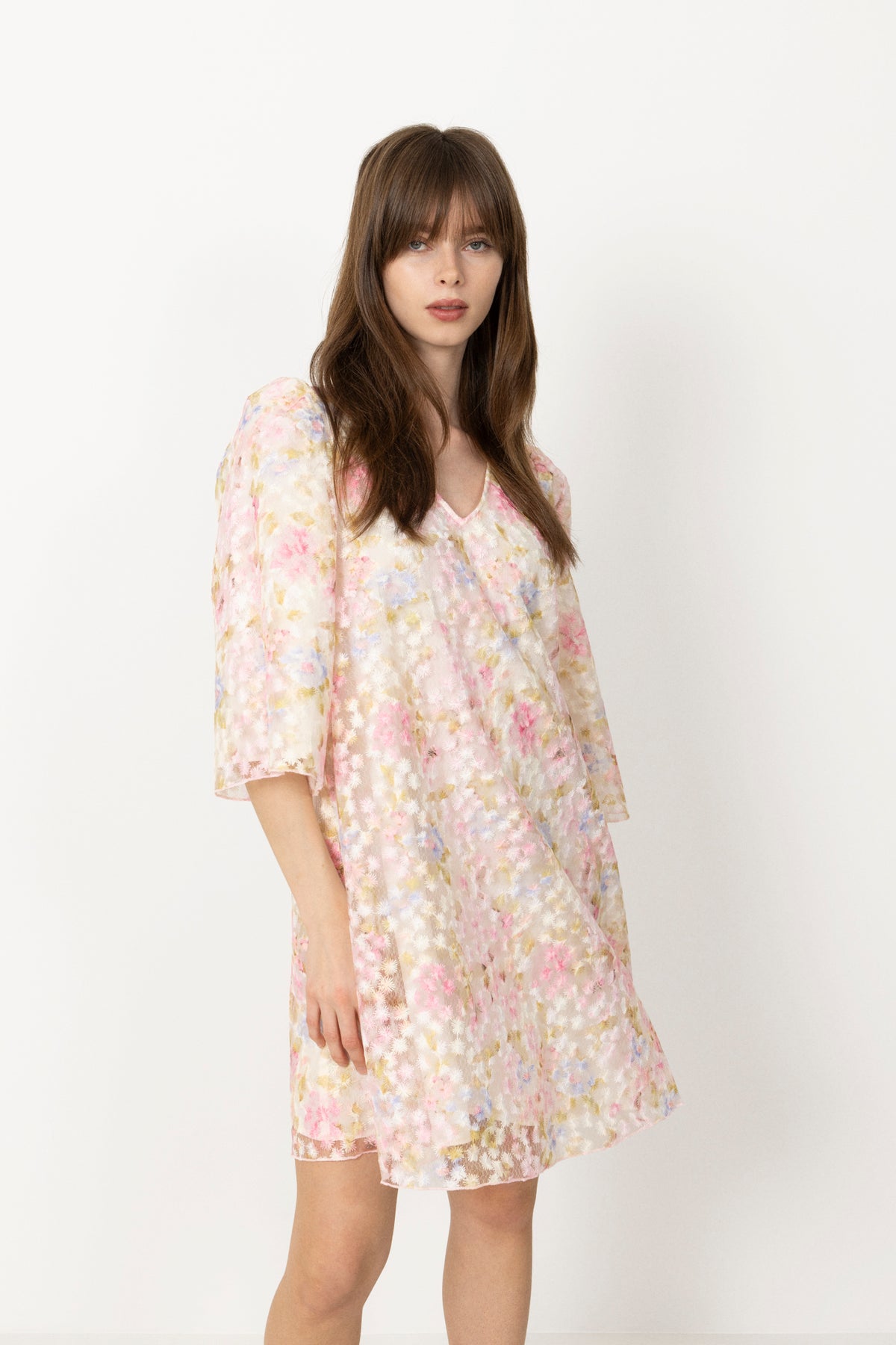 Yasleanna 3/4 Dress - Pristine Leanna Aop