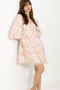 Yasleanna 3/4 Dress - Pristine Leanna Aop