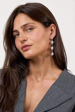 Tiny Trio Sphere Earrings - Silver