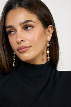 Tiny Trio Sphere Earrings - Gold