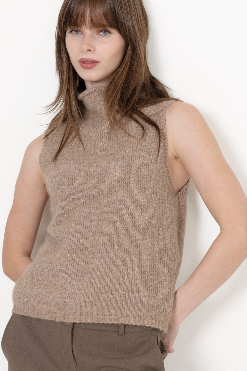 Odelia Knit Top - Dark Sand