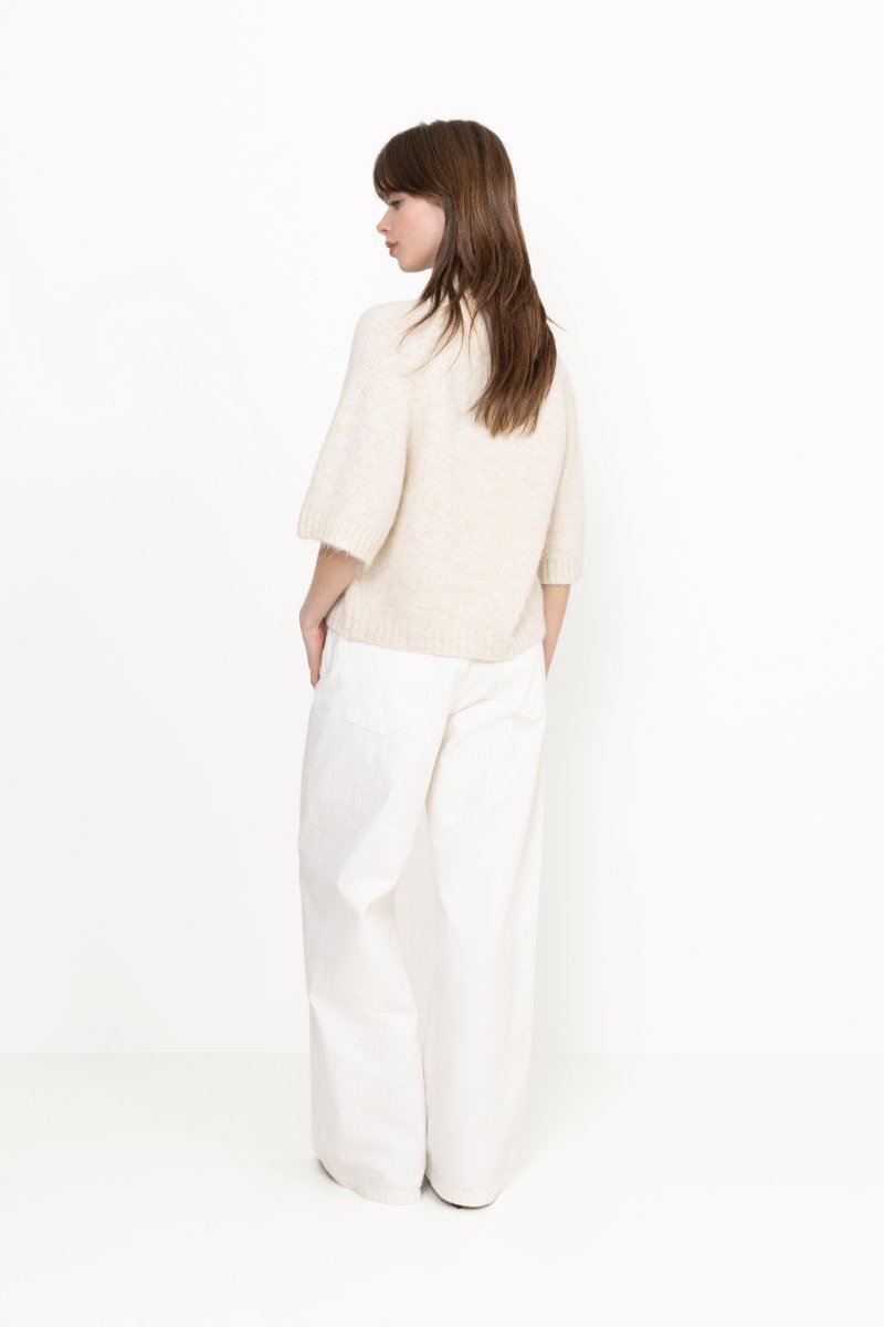 Benuta Fluffy Knit Cardigan - Off White