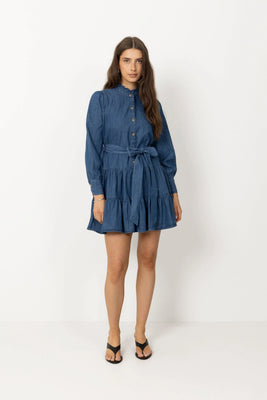 Latifana Denim Dress - Blue