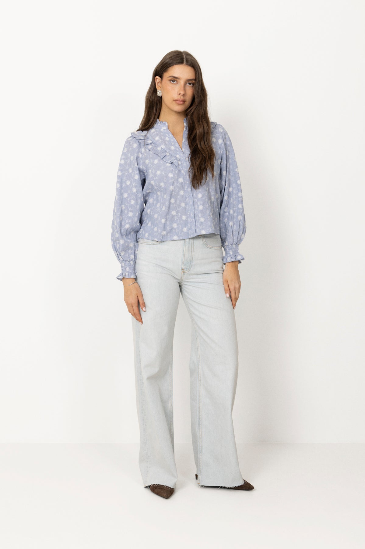 Degas Delicate Blouse - Dusty Blue