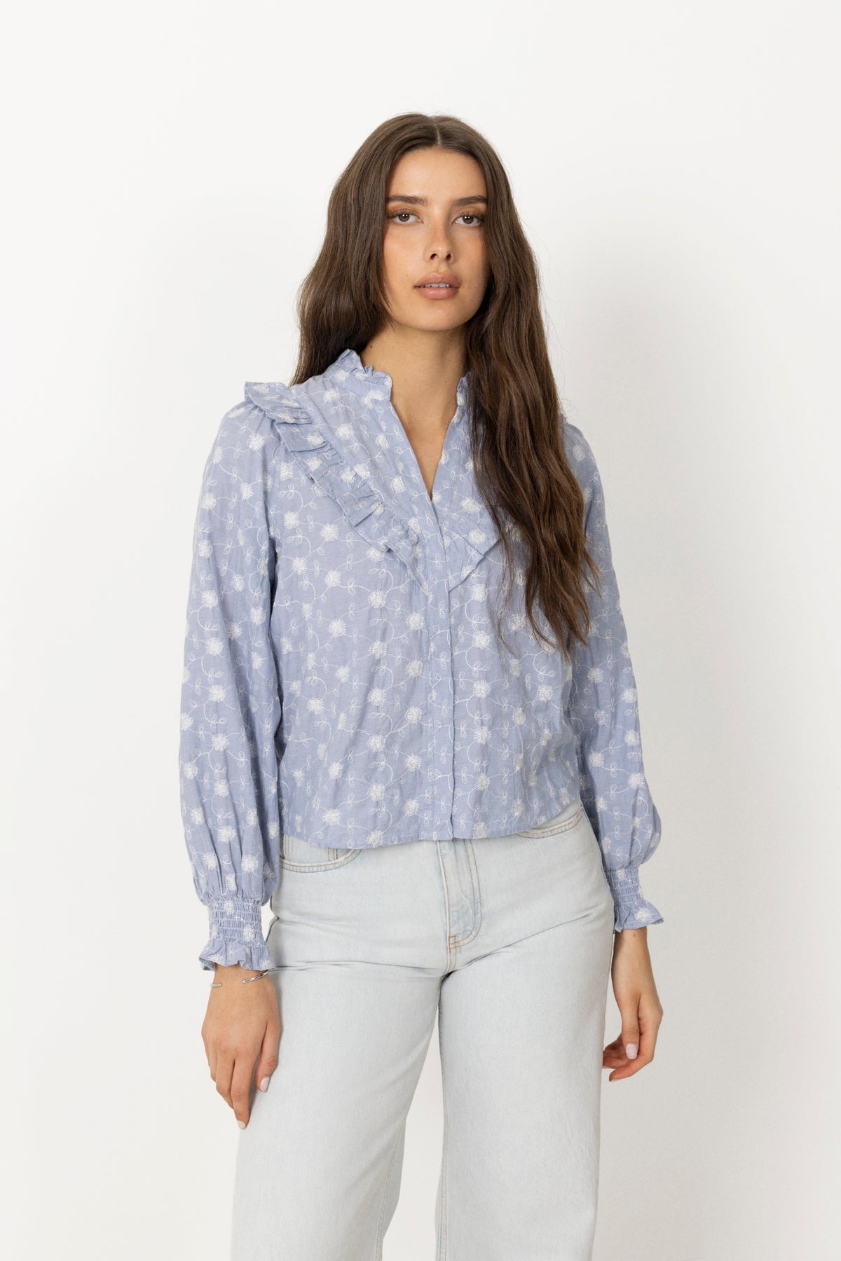 Degas Delicate Blouse - Dusty Blue