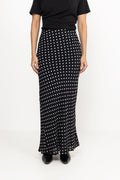 Viso Crepe Dot Skirt - Black