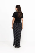 Viso Crepe Dot Skirt - Black