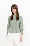 Possa Stripe Blouse - Dusty Green