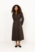 Ottana Poplin Dress - Chocolate Brown