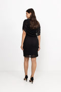 Mottuna Drapy Mesh Dress - Black