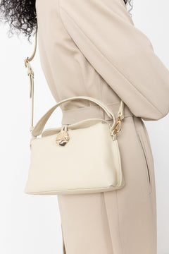 Hanna Mini Bag - Grained Leather Creme