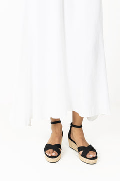 Azra Espadrille Wedge - Black