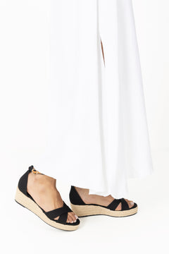 Azra Espadrille Wedge - Black