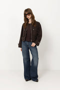 Rivera Canvas Boxy Jacket - Brown