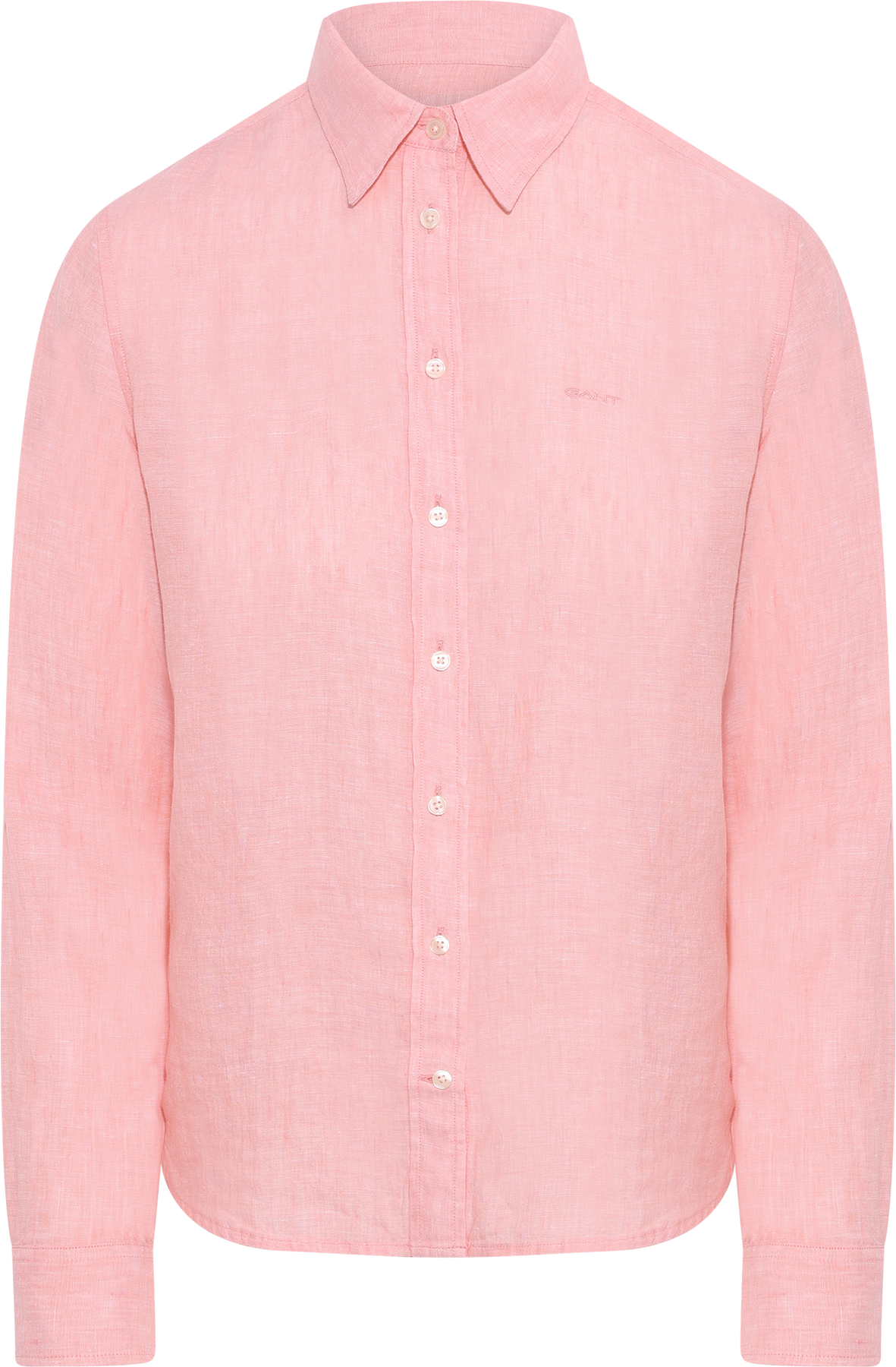 Reg Linen Ls Shirt - Lilly Pink