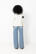 Gant Varsity Cable Cardigan - Eggshell