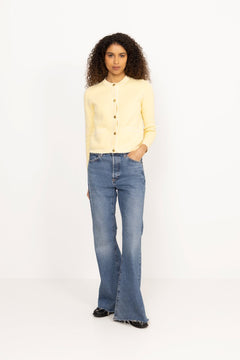 Cotton Knit Jacket - Vanilla Yellow