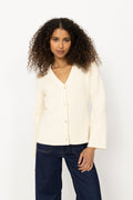 Milano V-Neck Cardigan - Macadamia
