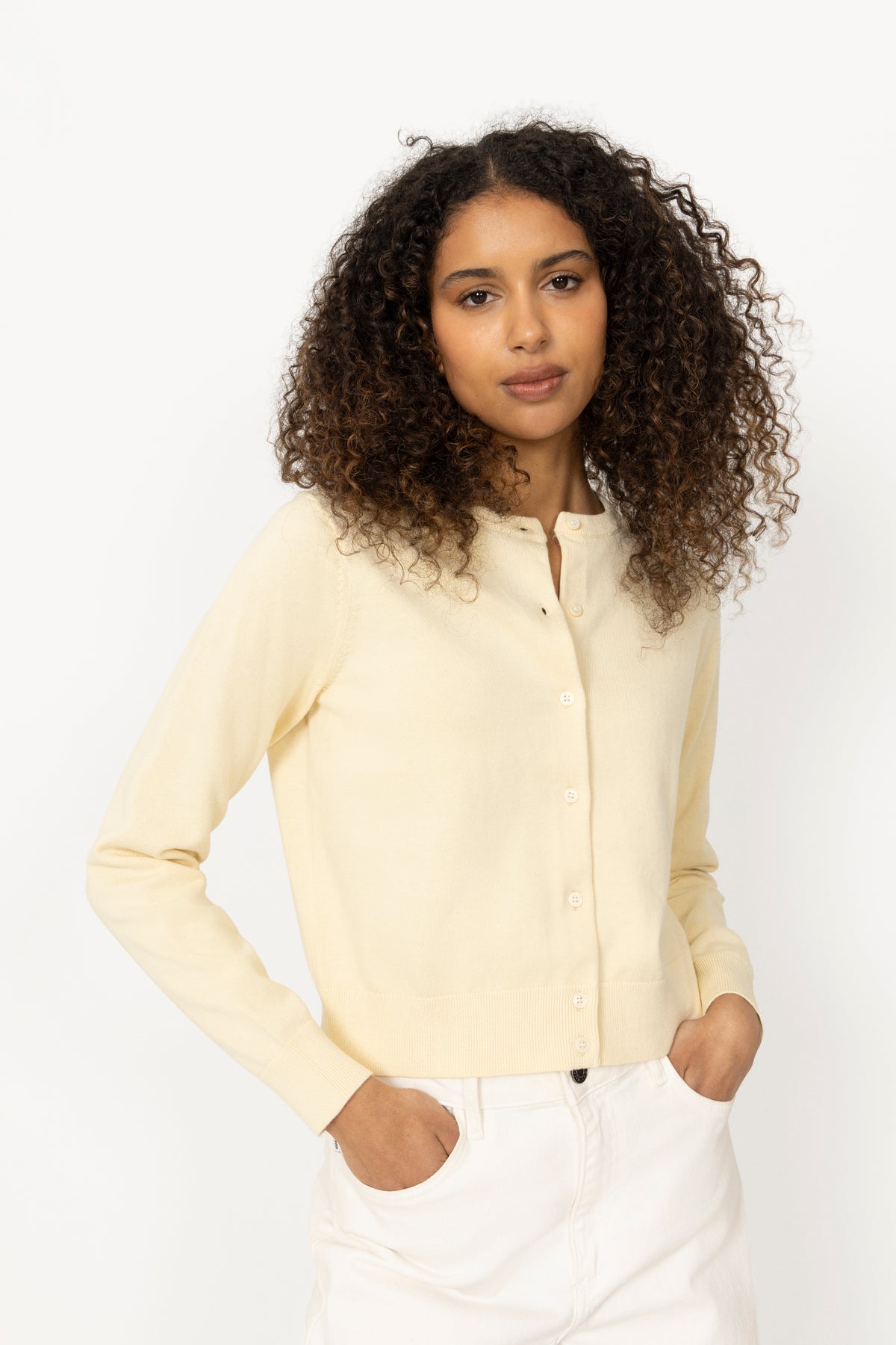 Cotton Cashmere Cardigan - Panna Cotta