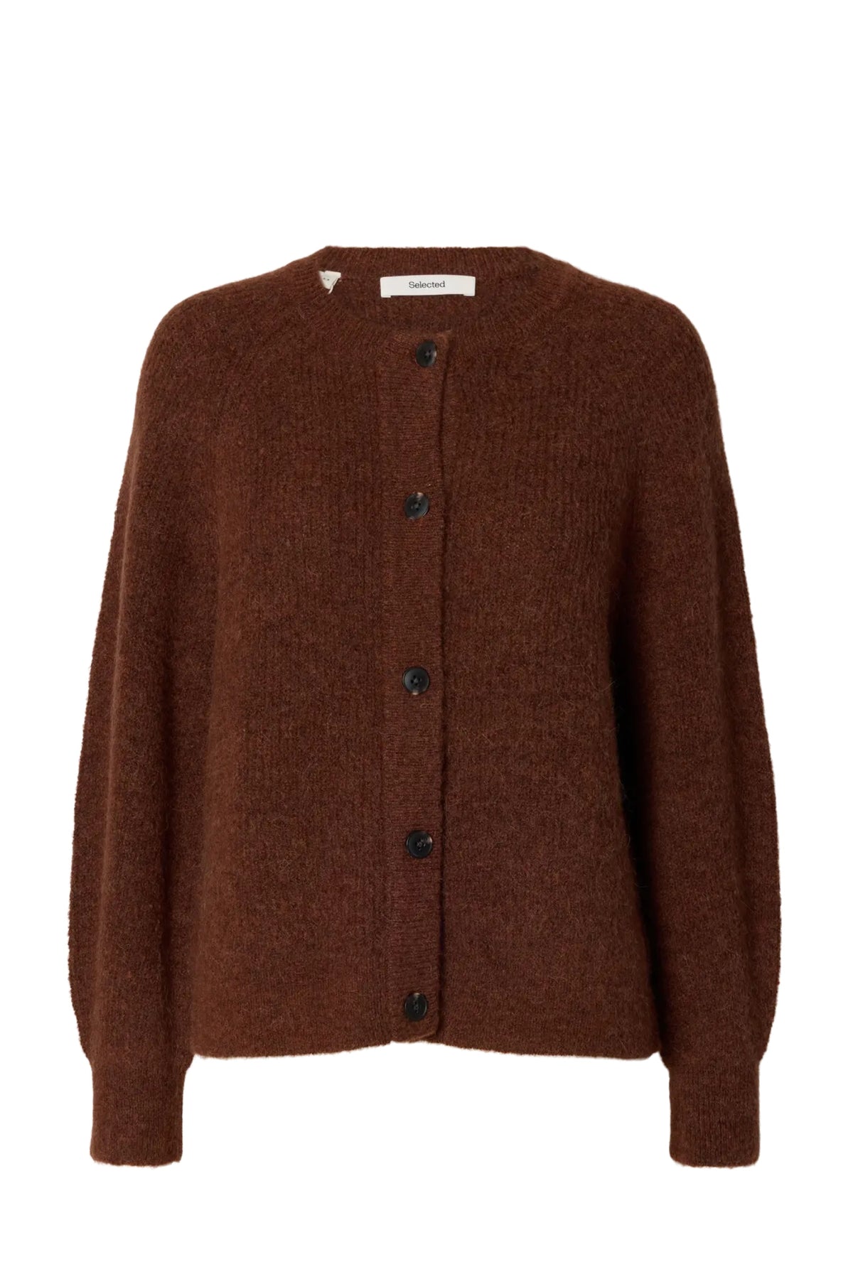 Lulu Ls Knit Short Cardigan - Cherry Mahogany