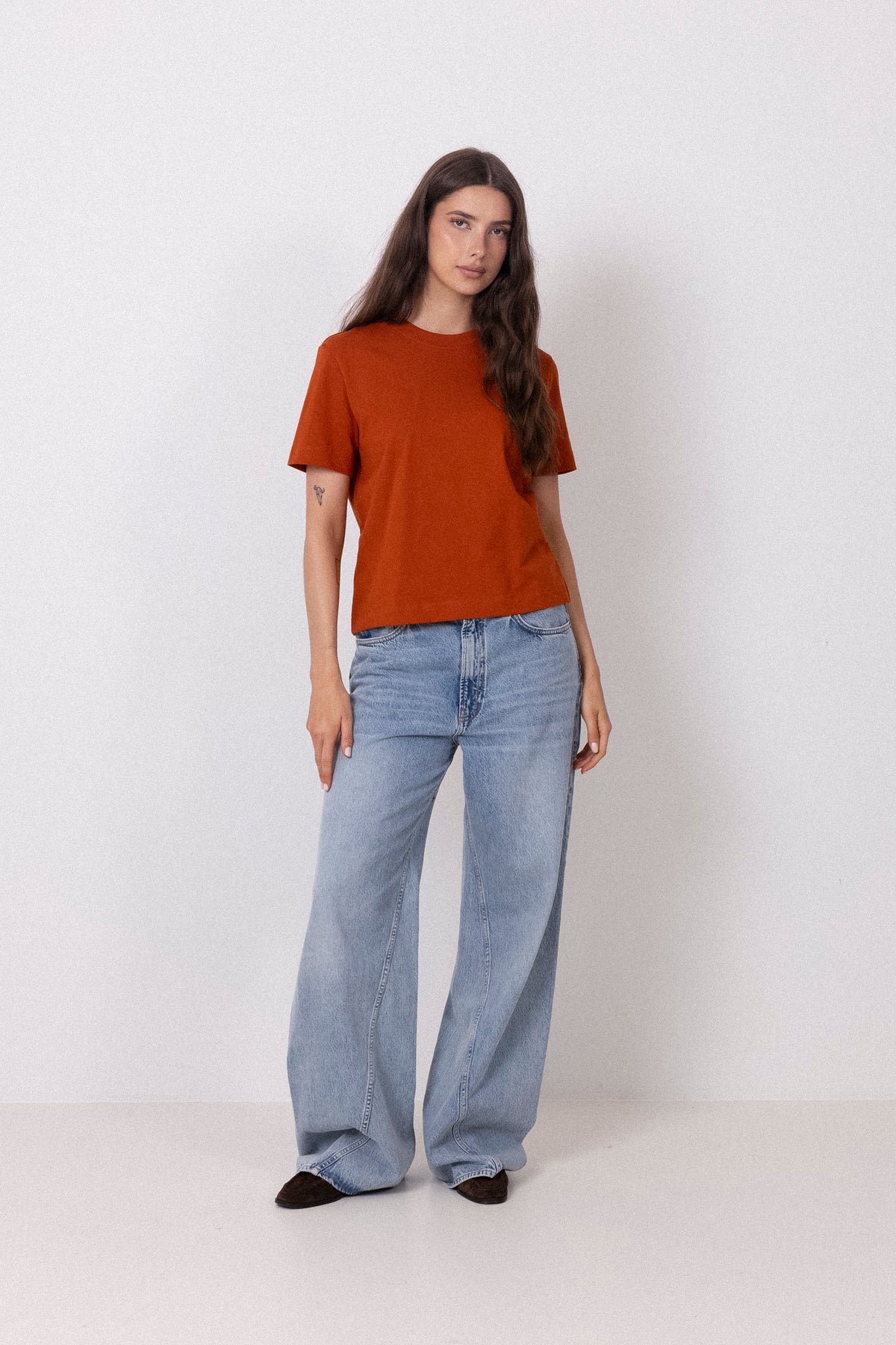 Essential Ss Boxy Tee - Potters Clay