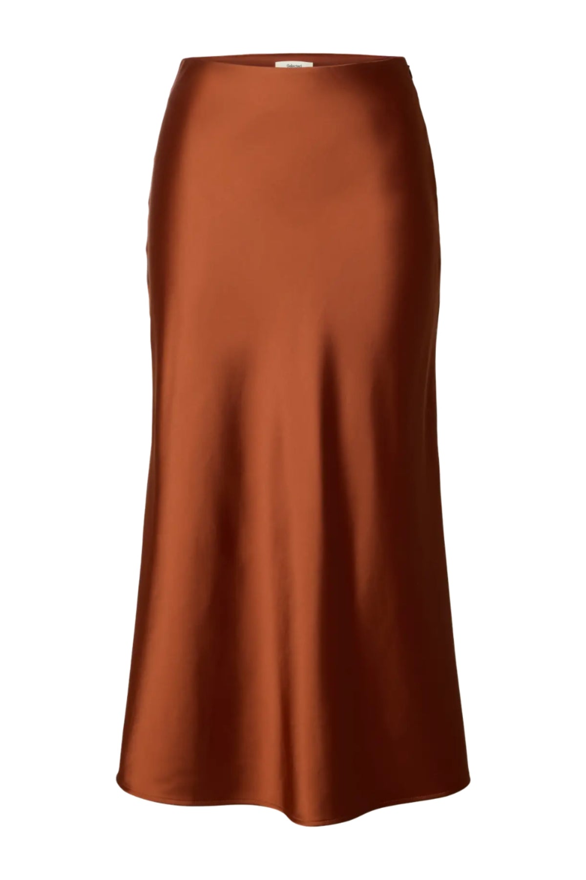Slflena Hw Midi Skirt - Cherry Mahogany