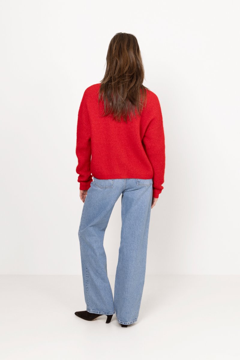 Alphagz Short Cardigan - Postbox Mélange