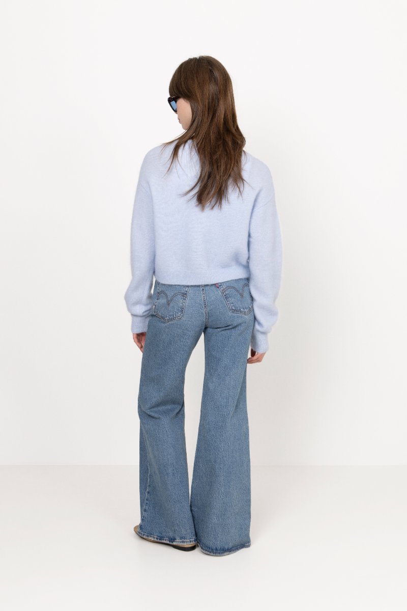 Gzdebbie Short Cardigan - Blue Finch Mélange