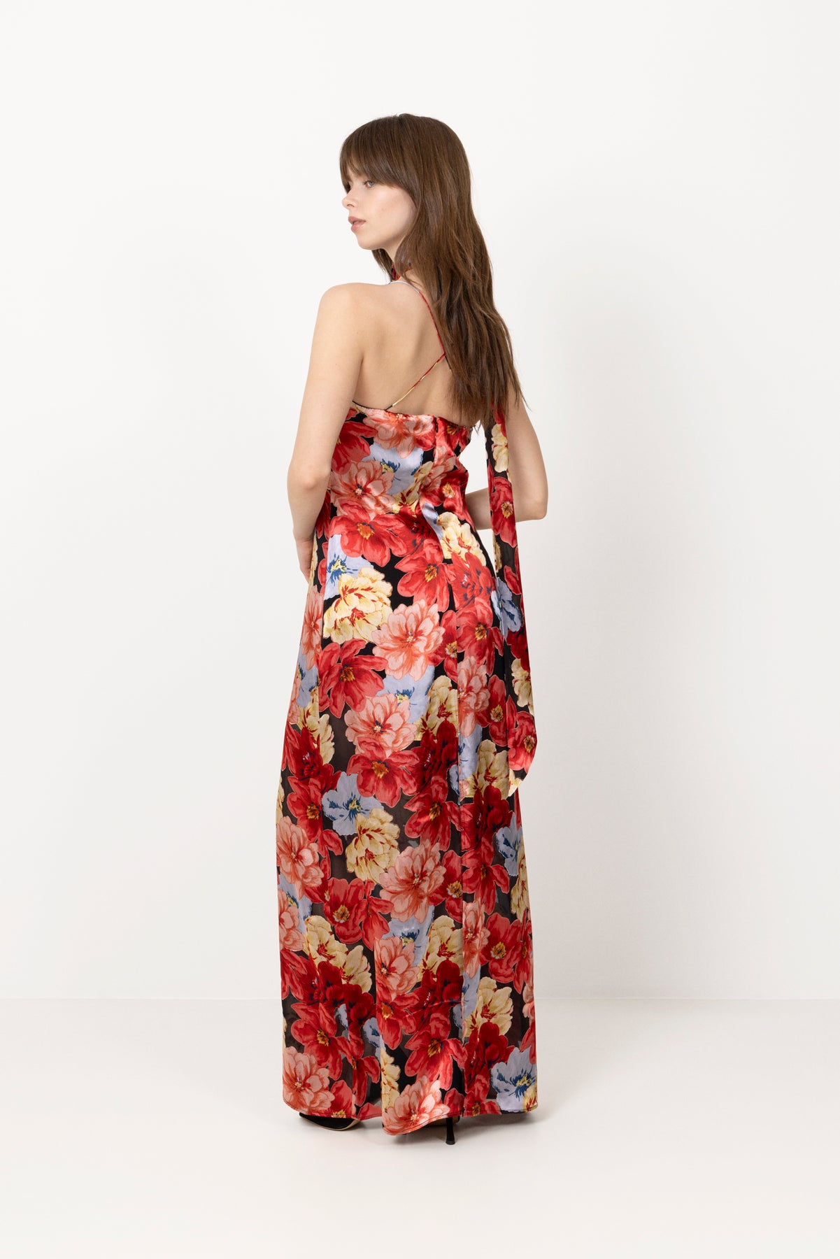 Gzsigrida P Silk Dress - Dessert Flower Multi