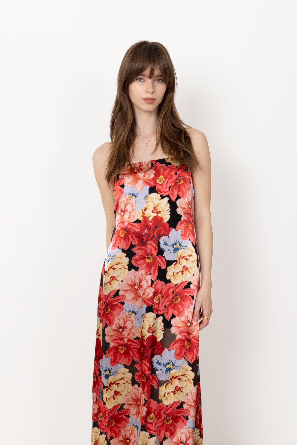 Gzsigrida P Silk Dress - Dessert Flower Multi