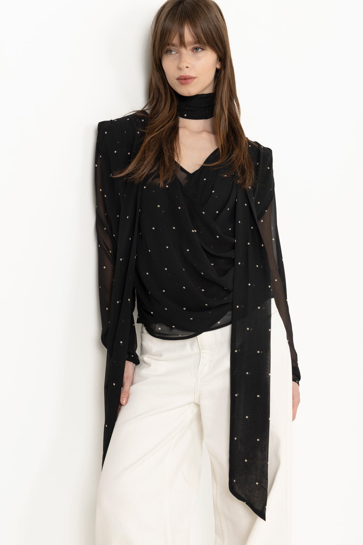 Gzdorthie P Blouse - Khaki Dot