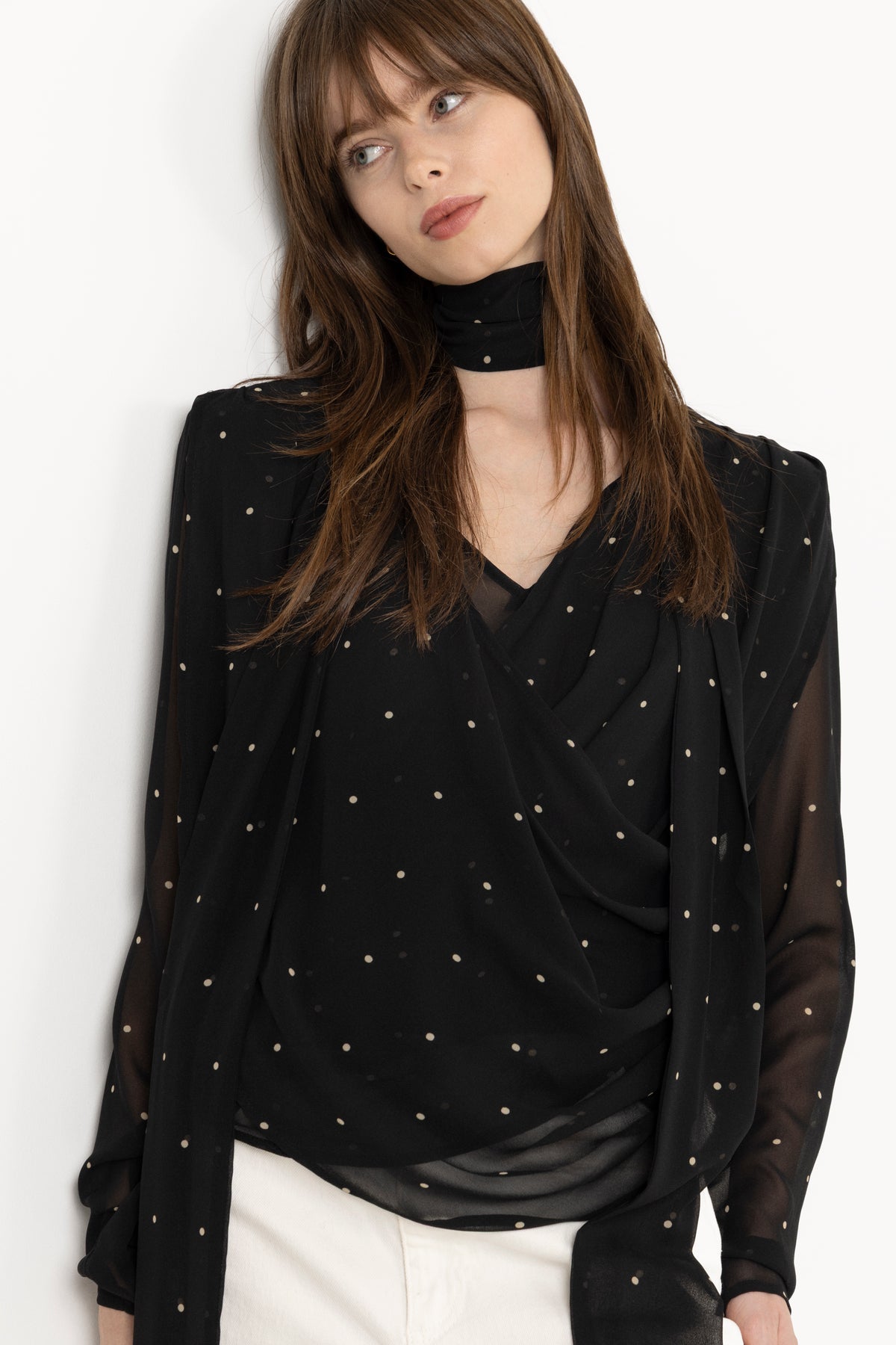 Gzdorthie P Blouse - Khaki Dot