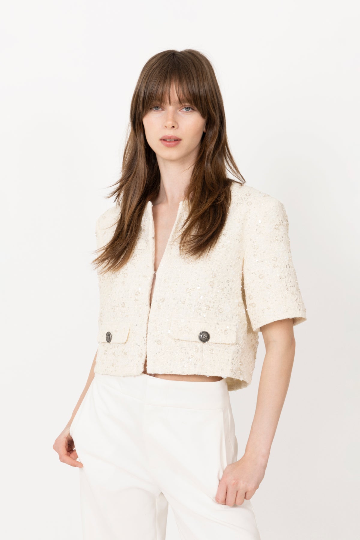 Gzchanaya Ss Jacket - Off White Pearls