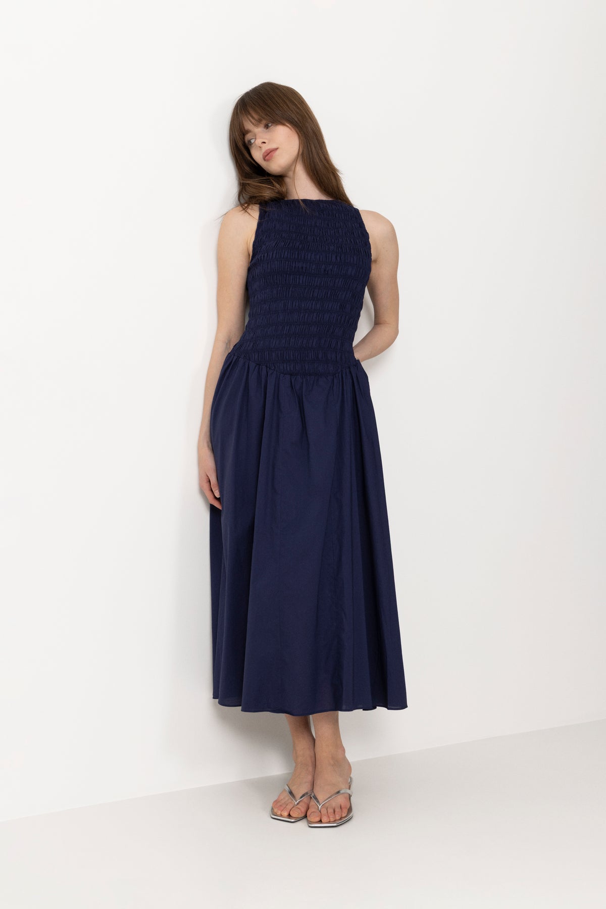Luce Midi Dress - Vintage Navy