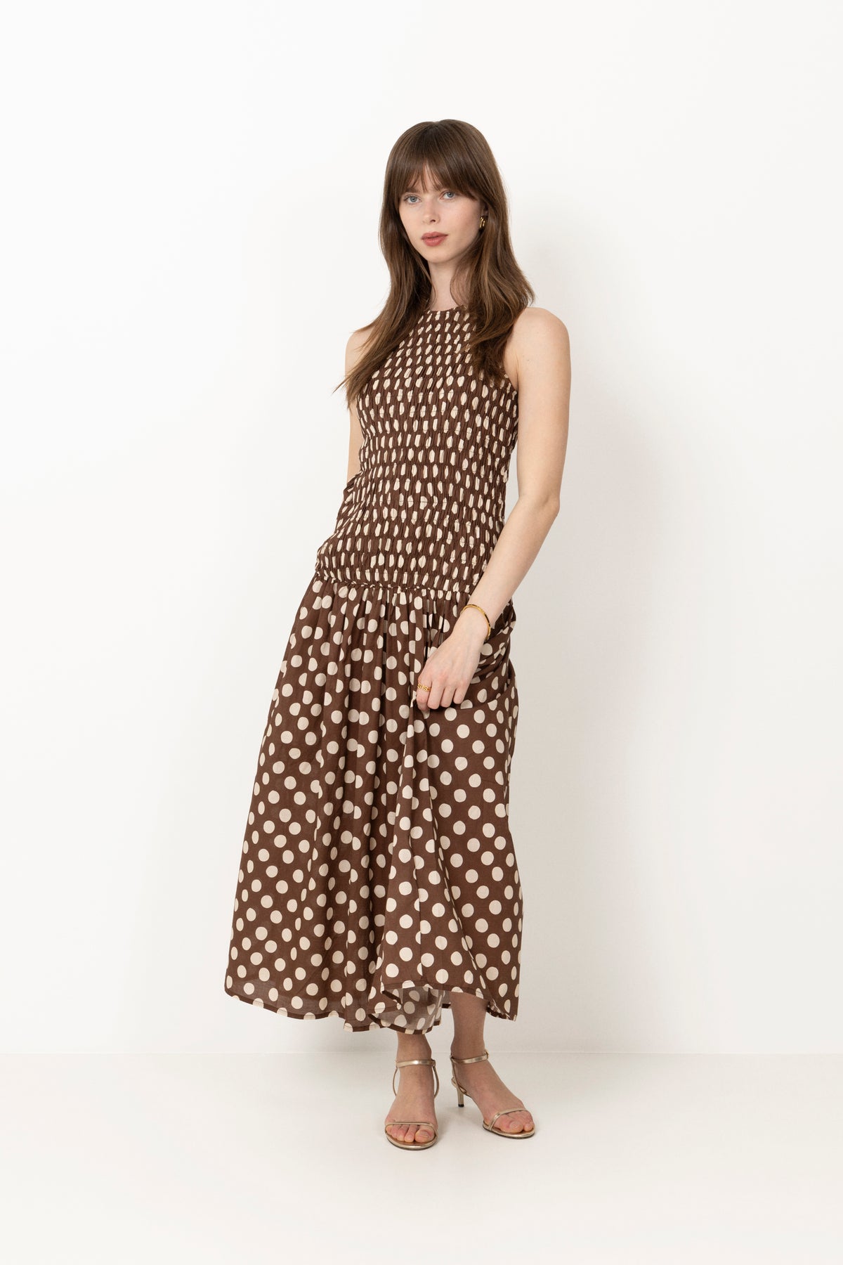 Luisa Midi Dress - Cioccolato Dot