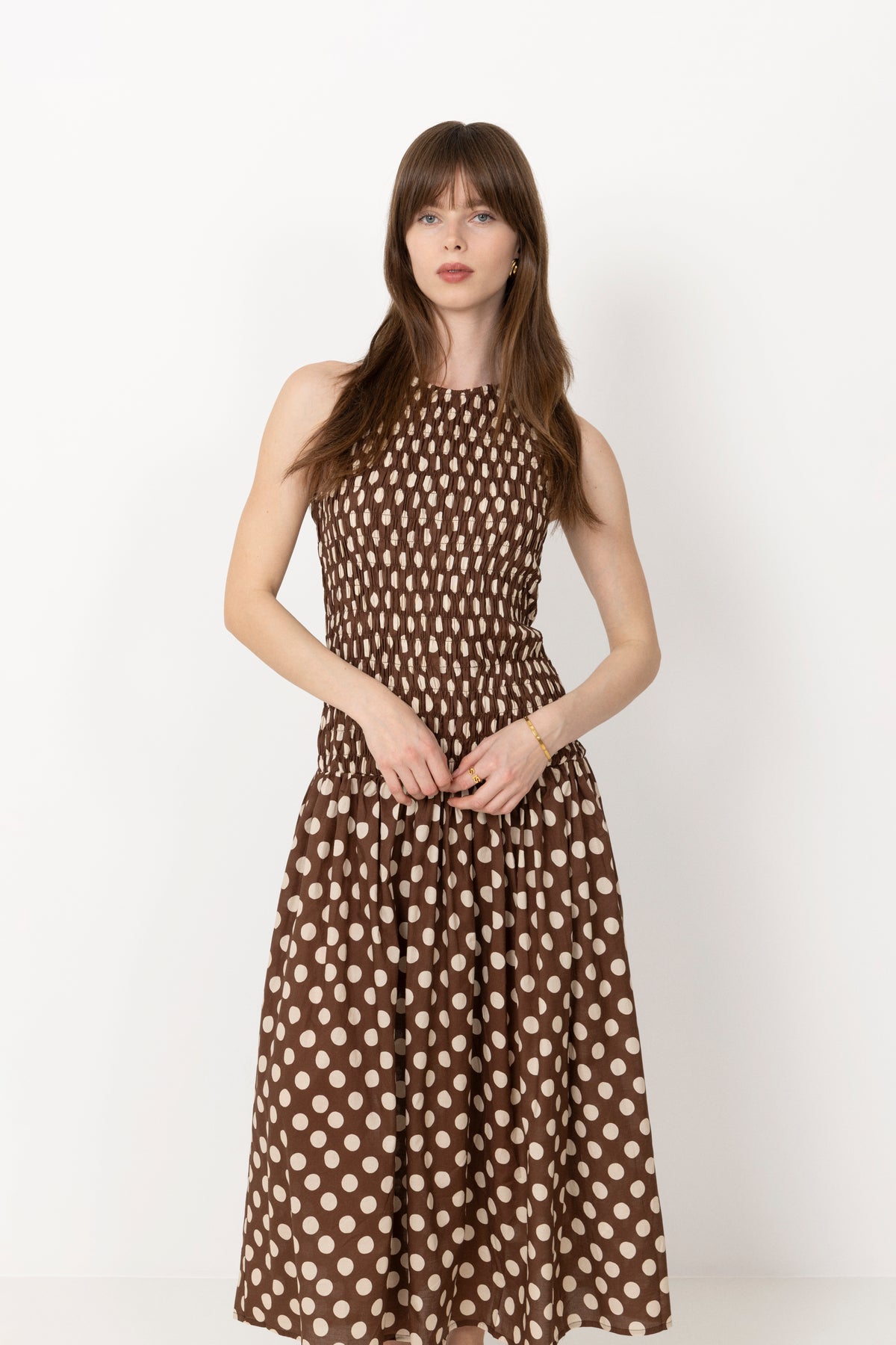 Luisa Midi Dress - Cioccolato Dot