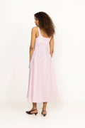 Marcella Midi Dress - Fiori Stripe Palazzo