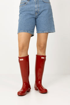 Womens Original Tall Gloss Boot - Military Red