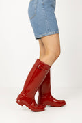 Womens Original Tall Gloss Boot - Military Red